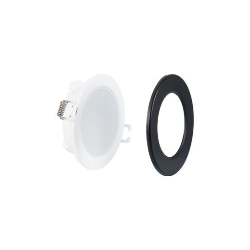 [KBD25-5W-TRIAC-3K-N] Κιτ εξωτερικού LED Downlight 5W - IP65 - 3000K + Ανταλλακτικός δακτύλιος - Dimmable TRIAC - Κοπή Ø68mm