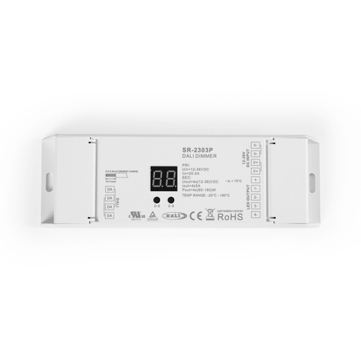 [SR-2303P] Ściemniacz DALI2 - MONO/RGB/RGBW - 12-36V - 4 CH x 5A