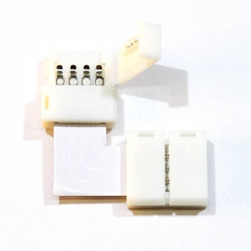 [B1698] Conector para Fitas LED 12V RGB 10mm para esquinas 90°