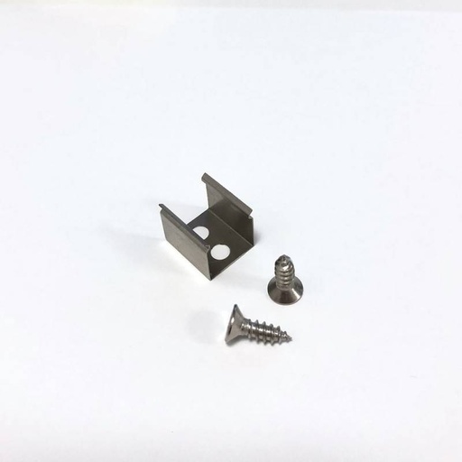 [BGM3352] Grampo metálico de fixação para neon LED - Parafusos incluídos