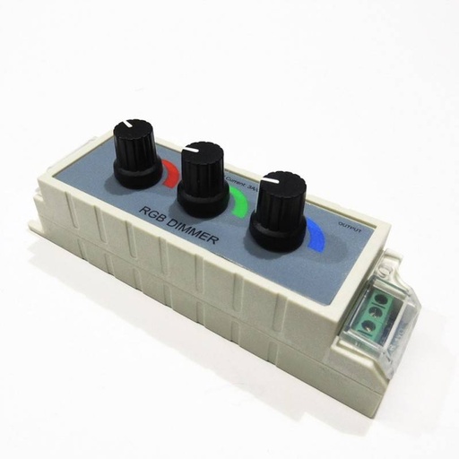 [B1609] RGB-controllermanual til farveskift 12/24V med en potentiometer pr. kanal
