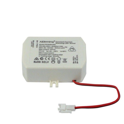 [PE283B4260] TRIAC constant current 25-42V DC dimmable driver - 25W - 600mA