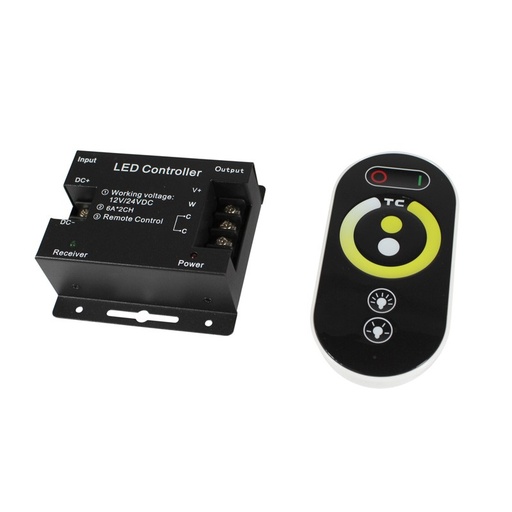 [B1626-2] Kontroler / regulator temperature boje i RF daljinski upravljač za LED traku CCT 12/24V-DC 12A
