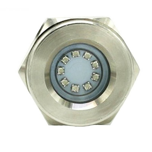 [B2180] LED-lys nedsenkbar for båter 12-24V - 27W - Kald hvit - Innfelt i avløpsplugg