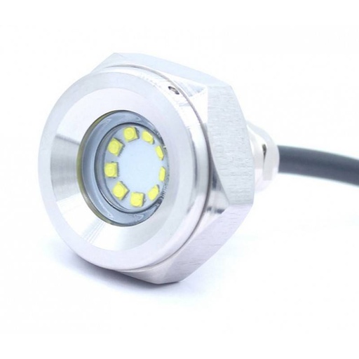 [B2181] RGB LED Unterwasserstrahler für Boote 12V - 27W - Einbaubar in Ablassstopfen